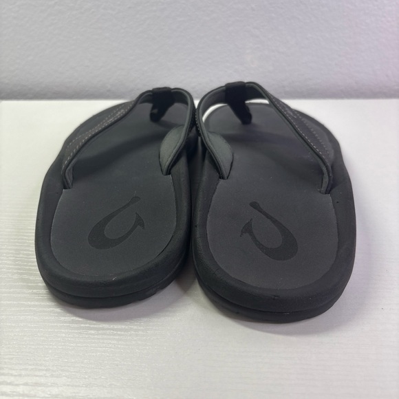 OluKai Size 8 Black Flip Flops Women’s - Picture 4 of 8